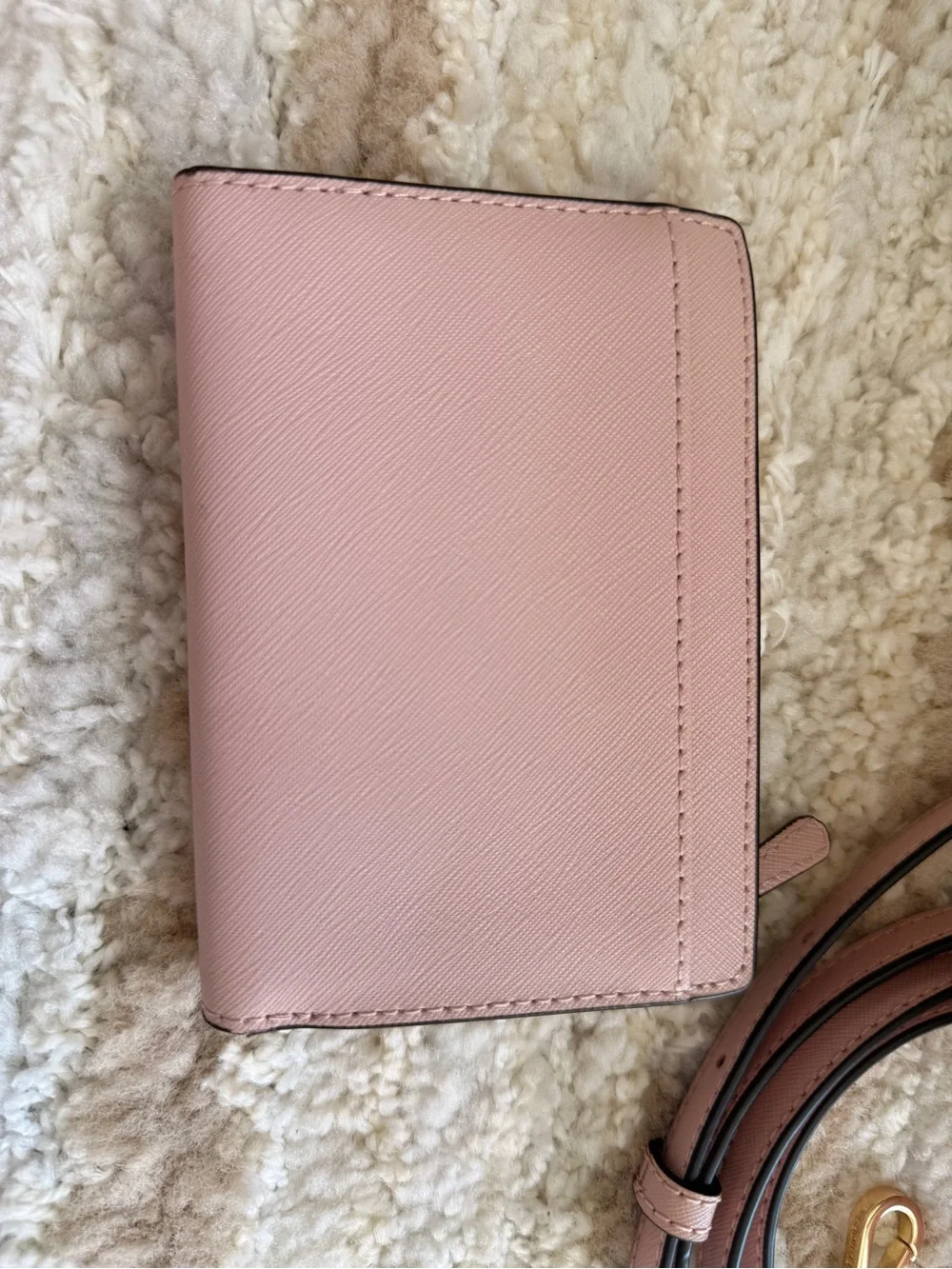 Michael Kors Dusty Pink Leather Shoulder Bag with Card Case